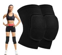Genouillères de sport,genouillères de volley-ball,genouillère travail,genouillère danse avec éponge douce pour filles et femmes, genouillères réglables pour volley-ball, danse, yoga, sport-noir(XL)
