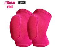Genouillères De Sport Pour Hommes,Femmes Et Enfants,Genouillères De Protection Pour La Danse,Le Yoga,Le Volley-Ball,Le Football,La Course À Pied,Le Cyclisme,Le Tennis,1 Paire -Rose Rouge-S