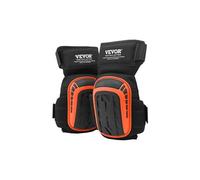 Genouillères de Travail en Mousse Gel Avec 2 Sangles d'Extension Noir et Orange