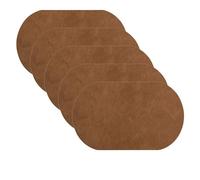 Genouillères élastiques pour vêtements Lot De 5 Écussons Thermocollants Ovales En Imitation Daim (cuir Vachette) For Réparer Les Coudes Et Genoux(Light Coffee 5pcs)