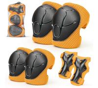 Genouillères et coudières pour enfants, 6 protège-poignets et coudières pour enfants, équipement de protection pour enfants avec sac en maille pour skateboard, patinage à roulettes, vélo et sports