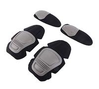 Genouillères et coudières tactiques pour paintball, airsoft, tenue militaire, 2 genouillères et 2 coudières, gris