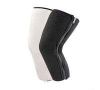 Genouillères Hiver Chaude avec Fermeture Éclair - Protège-Genoux Double Couche en Polaire pour Arthrose et Froid - 40cm (White-40cm)