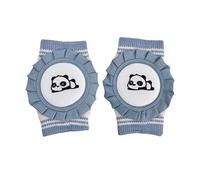 Genouillères pour bébé 2 pièces, genouillères pour bébés réglables à haute élasticité et respirantes de style panda bleu doux