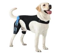 Genouillères pour Chien Patte Arrière - Manche Articulaire Réglable - Attelle De Patte Arrière Pour Chien Avec 4 Stabilisateurs En Métal - Pour Marche, Exercice, Activités Extérieures, Parc, Plage, Ma