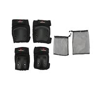 Genouillères pour Enfants Coudières Respirantes Résistantes Aux Chocs Ajustables Antidérapantes Protège-Coudes De Genou pour Le Patinage À roulettes Ski Noir Taille Unique 4PCS