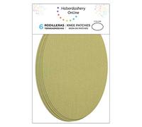 Genouillères thermocollantes à repasser. Parfaites pour protéger vos vêtements et réparer vos pantalons, vestes, pulls et chemises, 16 x 10 cm. (Beige Foncé)