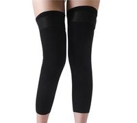 Genouillères Velcro, Manchons, jambières, guêtres de Bottes, Ruban Magique, Sport, récupération, Unisexe, sur-Matelas, Protection d'entretien des Bas pour Le Ski, Le Cyclisme, la Danse(50cm Black,XL)