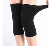 GenouillèRes Volley-Ball 1 paire de genouillères chaudes d'hiver, équipement de protection au charbon de bambou for femmes et hommes âgés, Support de genouillère for la course au printemps(Black)