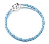 GENPICONG 1 Bracelet en Cuir avec chaîne de Base pour Bracelet Pandora Original, Bijoux pour Femme, Cadeaux pour la Saint-Valentin