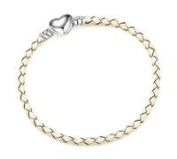 GENPICONG 1 Bracelet en Cuir avec chaîne de Base pour Bracelet Pandora Original, Bijoux pour Femme, Cadeaux pour la Saint-Valentin