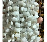 GENPICONG 8 * 12 mm Pierre Naturelle Couper Les Perles de Trou Transversal Clignotant Perles de Larme en Cristal de Goutte d'eau pour la Fabrication de Bijoux Boucle d'oreille DIY