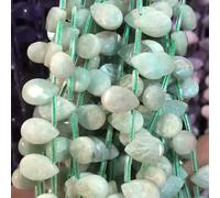 GENPICONG 8 * 12 mm Pierre Naturelle Couper Les Perles de Trou Transversal Clignotant Perles de Larme en Cristal de Goutte d'eau pour la Fabrication de Bijoux Boucle d'oreille DIY