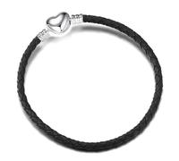 GENPICONG Leder Basic Chain Passend für Pandora Charms, Damen Armband Leder