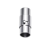 GENPICONG Lot de 10 fermoirs magnétiques Solides en Acier Inoxydable de 2 à 10 mm pour la Fabrication de Bijoux, connecteurs de Bracelets en Cuir