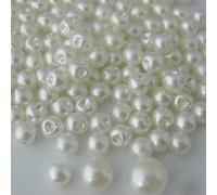 GENPICONG Lot de 100 Boutons de Robe Tendance avec Trou latéral 6 mm/8 mm/10 mm en Plastique nacré, Fournitures de Couture DIY