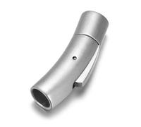 GENPICONG Lot de 5 fermoirs à baïonnette en Acier Inoxydable, Trou de 2 mm, 3 mm, 4 mm, 5 mm, 6 mm, 8 mm, Boucle à Lacets, fermoirs pour Cordon en Cuir, Fabrication de Bijoux