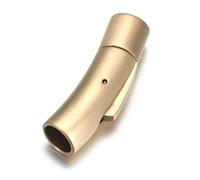 GENPICONG Lot de 5 fermoirs à baïonnette en Acier Inoxydable, Trou de 2 mm, 3 mm, 4 mm, 5 mm, 6 mm, 8 mm, Boucle à Lacets, fermoirs pour Cordon en Cuir, Fabrication de Bijoux