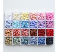 GENPICONG Lot de 50 Mini Boutons en résine à 2 Trous de 7,5 mm pour Couture, vêtements, Chaussures, Scrapbooking, Couture