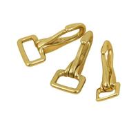 GENPICONG Mousqueton en Laiton Massif, Fermoir à gâchette, Sangle de Sac en Cuir, Licol, Bride, Harnais, Laisse pour Chien, Accessoires