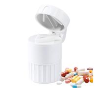 Genres de comprimés génériques - Organisateur de répartiteur de 4 en 1 pilule, outil pulvérisateur multifonctionnel avec tasse à boire | Broyeur de comprimés portables de voyage pour la maison d'an