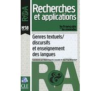 Genres textuels, discursifs et enseignement des langues - R&A n°58 - Juillet 2015
