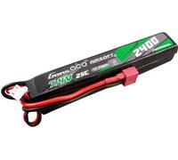 Gens Ace 25C 2400Mah 2S2P 7.4V Saddle Airsoft Gun Lipo Battery with Mini Deans(T) Plug Connector