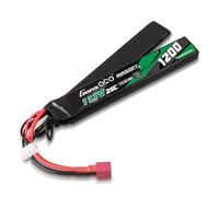 Gens ace 3s Batterie Lipo 11,1V 1200mAh 25C 3S1P 2X Nunchuck avec Connecteur T Deans, pour Répliques Airsoft AEG