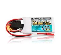 Gens ace Batterie LiPo 2S 450mAh 7,4V 30C avec connecteur G-Tech Noir et JST-SYP - Série Soaring pour Blade 130X Avions RC, hélicoptères et Planeurs