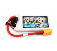 Gens ace Batterie LiPo 2S 7,4V 1300mAh avec Connecteurs G-Tech et XT60 | Idéale pour optimiser l'espace dans les avions, hélicoptères et planeurs RC.