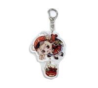 Genshin Cartoon Merchandise Porte-clés Accessoire pour sac à dos d'étudiant Pendentif Venti Diluc Cadeau créatif