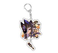 Genshin Cartoon Merchandise Porte-clés Accessoire pour sac à dos d'étudiant Pendentif Venti Diluc Cadeau créatif