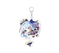 Genshin Cartoon Merchandise Porte-clés Accessoire pour sac à dos d'étudiant Pendentif Venti Diluc Cadeau créatif