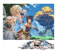 Genshin Impact Aether Puzzles pour Adultes 1000 Puzzles en Carton recyclé pour Le Plaisir en Famille 10,27 x 14,96 Pouces