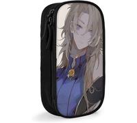 Genshin Impact Albedo Pencil Case Multi Layer Portable Pen Pouch Black[5595]