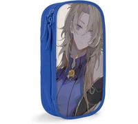 Genshin Impact Albedo Pencil Case Multi Layer Portable Pen Pouch Bleu[5596]