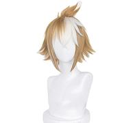 Genshin Impact Cosplay Gorou Wig Men Short Brown Hairpiece with Ears Game Cosplay Synthetic Hair Heat Resistant Halloween OneSize wigsonly