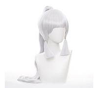 Genshin Impact Cosplay Shenli Linghua Perruque Kamisato Ayaka Longue Queue de Cheval Cheveux Synthétiques Femme Jeu de Rôle