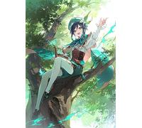 Genshin impact Diamont Painting Complet Kit Venti11 30x40cm 5D Peinture Rond Diamand Broderie, Déco Murale Maison d'intérieur pour Enfants Adulte