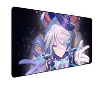 Genshin Impact Grand tapis de souris de jeu XXL XL, tapis de souris Hu Tao Anime 90 x 40 x 0,3 cm, bords cousus, précision et vitesse améliorées, convient pour PC et ordinateur portable