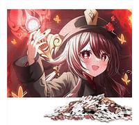 Genshin Impact Hu Tao 1000 Puzzles pour Adultes en Bois pour Adultes et Enfants à partir de 12 Ans 50 x 75 cm