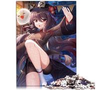 Genshin Impact Hu Tao Puzzle 1000 pièces en Bois pour Enfants de 14 Ans et Plus 50 x 75 cm