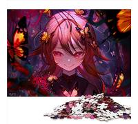 Genshin Impact Hu Tao Puzzles 1000 pièces pour Adultes Puzzles en Carton pour Adultes Cadeaux 26x38 cm