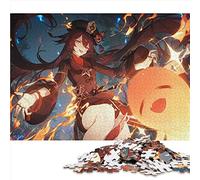 Genshin Impact Hu Tao Puzzles 1000 pièces pour Adultes Puzzles en Carton recyclé pour Adultes et Enfants 10,27 x 14,96 Pouces