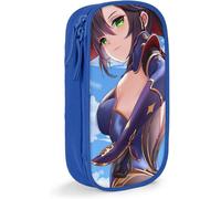 Genshin Impact Mona Trousse ¿¿ Crayons Multi Layer Portable Pen Pouch Bleu[5569]