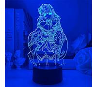 Genshin Impact Raiden Shogun Night Light 3D LED Game Inazuma Character Lamp Anniversaire Cadeau Chambre Décoration