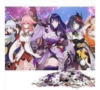 Genshin Impact Raiden Shogun Puzzle en Bois de 1000 pièces pour Adultes et Famille 50 x 75 cm