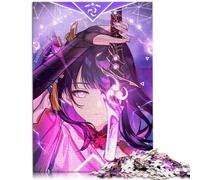 Genshin Impact Raiden Shogun Puzzles pour Adultes 1000 pièces Puzzles en Carton pour Adultes et Enfants à partir de 12 Ans 26x38 cm