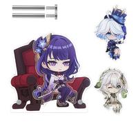 Genshin Impact Support en Acrylique Magnétique 2-en-1 : Comprend 3 Personnages et Un Canapé - Utilisable comme Support d’Affichage ou Magnets de Frigo, Cadeau Collectible Parfait (Nahida)