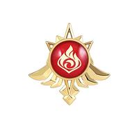 Genshin Impact Vision Broche - Broche lumineuse œil de Dieu - Accessoires de projet de jeu pour femme, Métal, Sans pierre précieuse,
